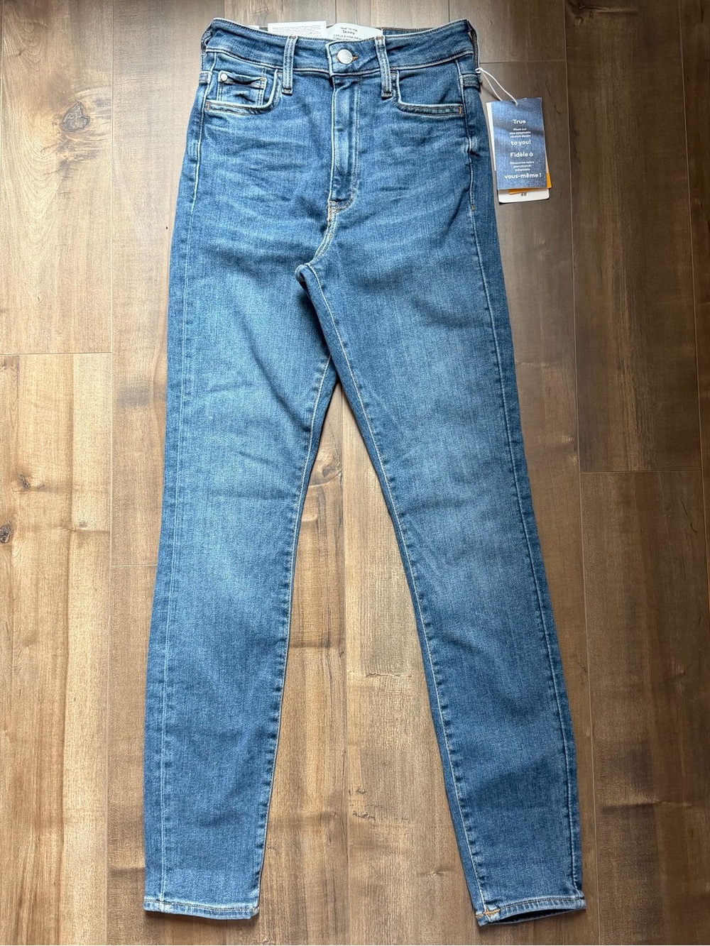 H&M Ultra High Waist Skinny Jeans in Medium Blue Wash